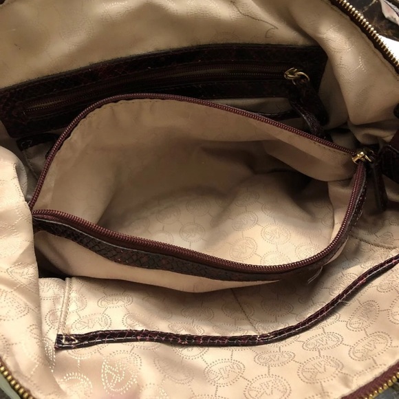 Michael Kors Riley Merlot Satchel Only - Picture 6 of 8